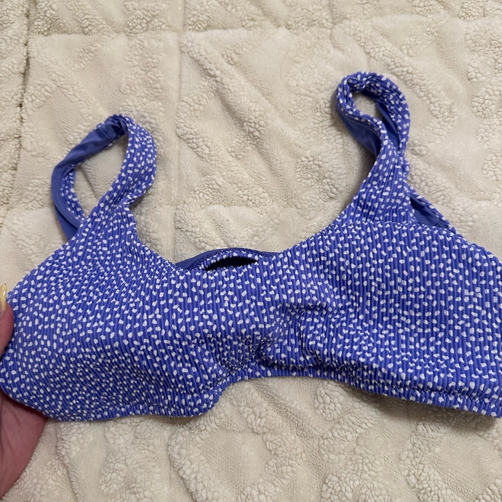 BuffBunny Blue and White Bikini Top